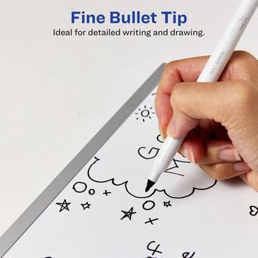 AVERY Wet Erase Markers, Fine Tip Markers, Smudge-Free and Quick-Drying, Black, Water-Erasable Markers for Planner Dashboards, Whiteboards and More, 3-Pack (24533)